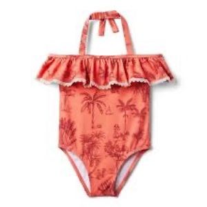 Disney Moana Palm Toile Cold Shoulder Swimsuit
